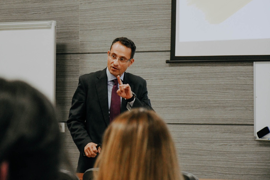Prof. Hazem Halim explaining leadership